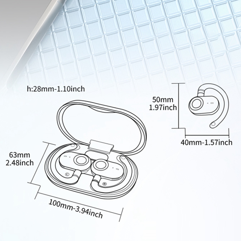 Sports Earphone Hook - Słuchawki JM18 z zaczepem na ucho,