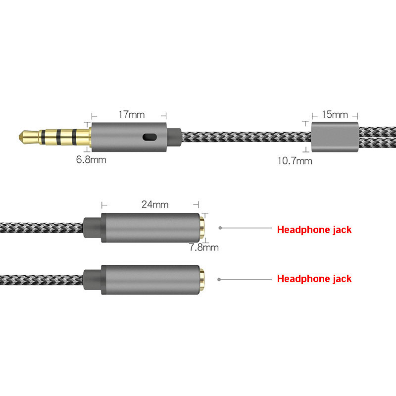 Kabel rozdzielający audio 3.5m – Earphone Splitter Jack recenzja i cena