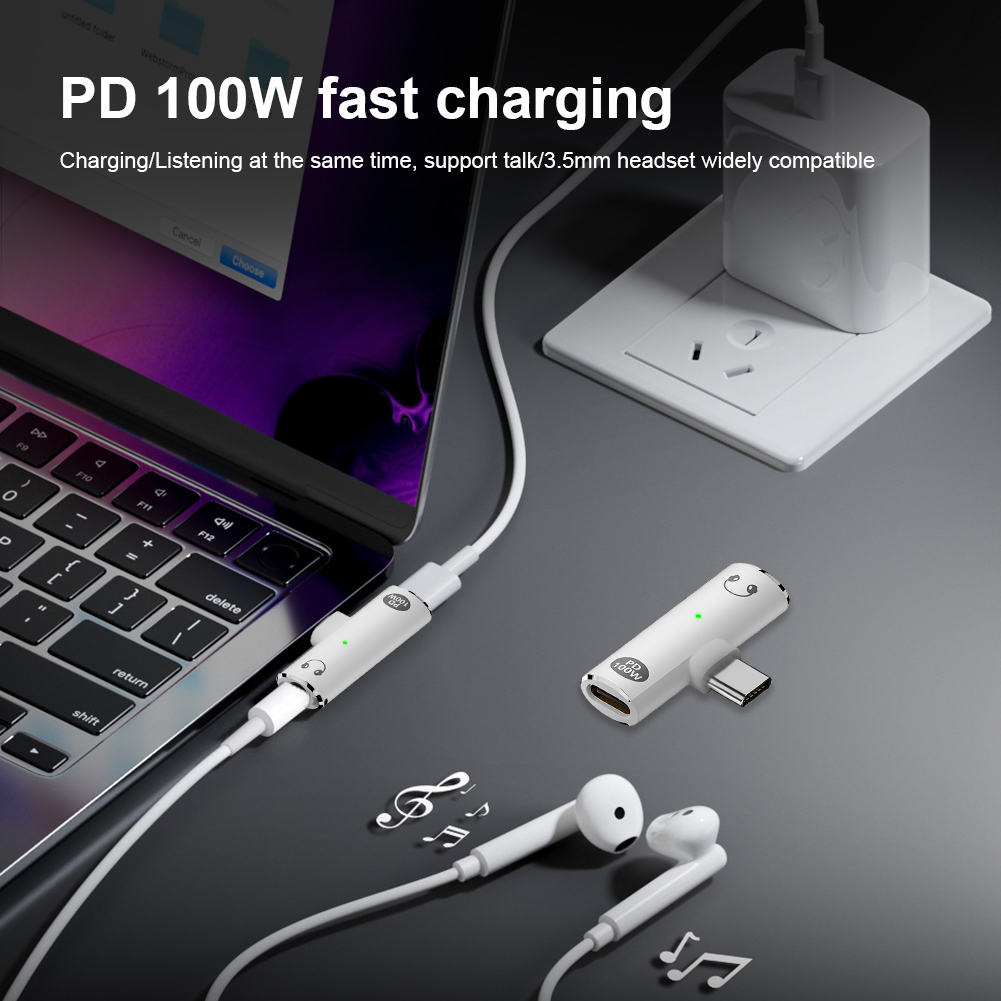 Adapter audio 2 w 1 PD 100W US – Earphone Splitter Jack recenzja i cena